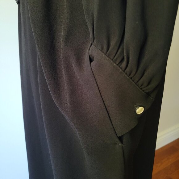 BLACK Banana Republic Crepe Mock-Neck Midi Dress - Picture 5 of 7